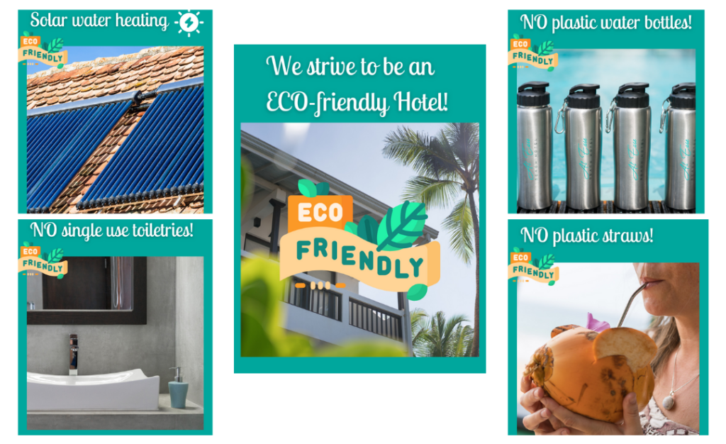 At Ease Beach Hotel Eco Friendly & sustainability measures 